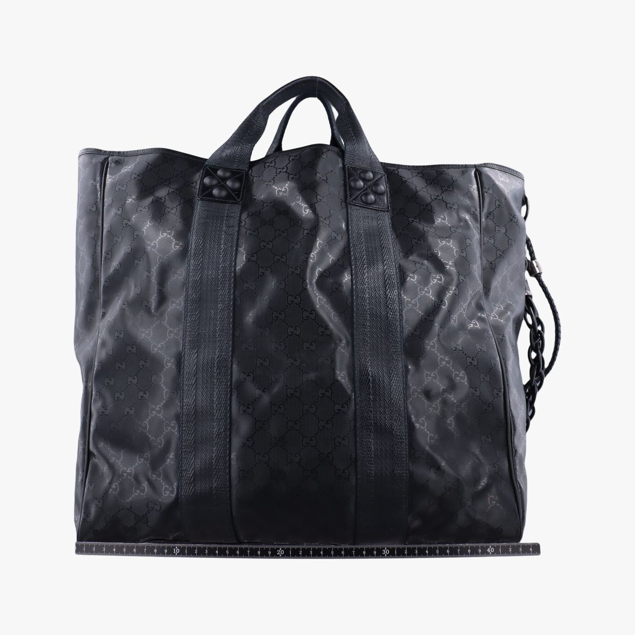 Pre-owned Gucci GG Imprime Black PVC coated canvas 223589 shoulderbag | stylenewstar