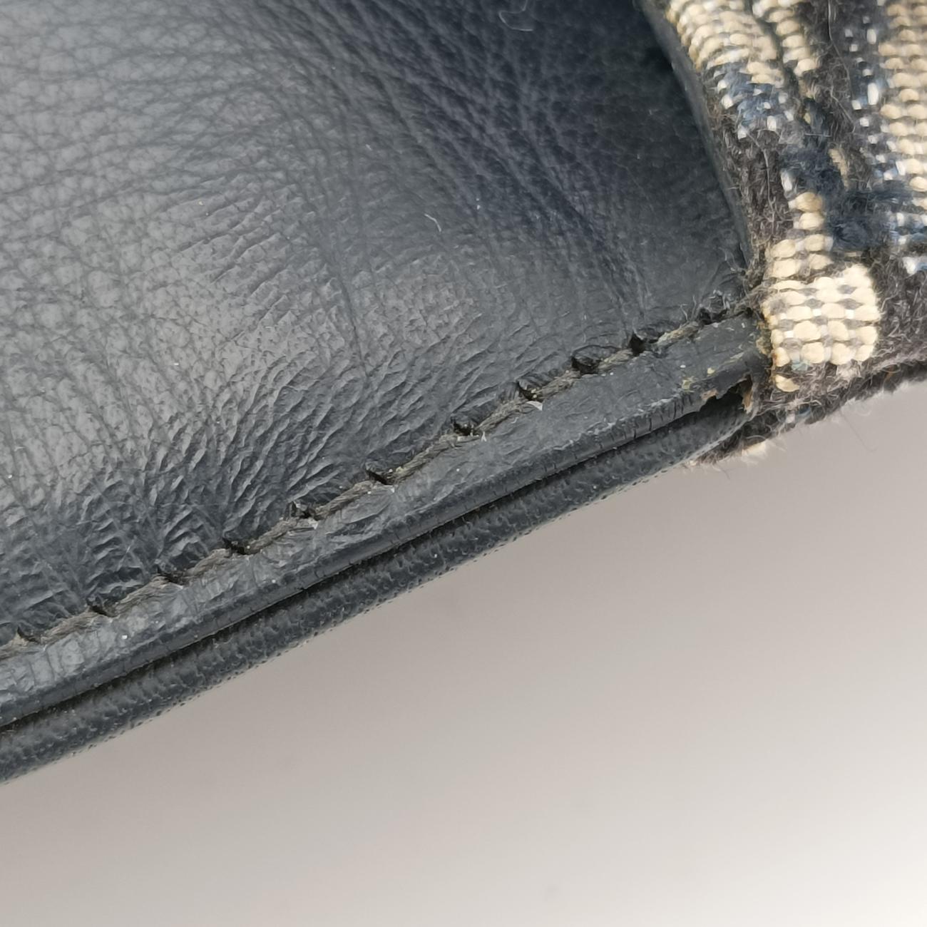 Vintage Christian Dior Saddle Navy×Gray jacquard  shoulderbag | stylenewstar