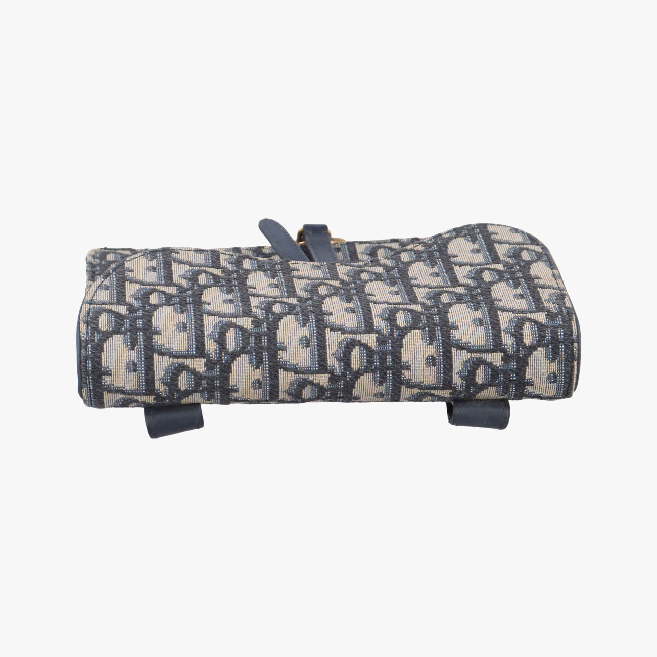 Vintage Christian Dior Saddle Navy×Gray jacquard  shoulderbag | stylenewstar