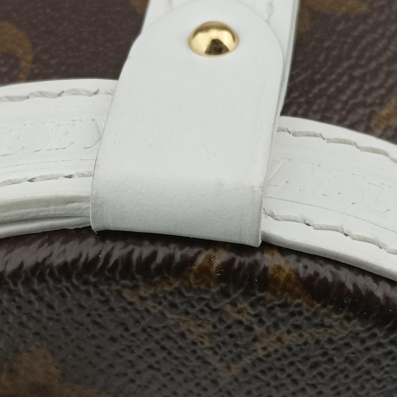 Pre-owned Louis Vuitton Papillon Trunk Brown×white Monogram Canvas×calf leather M81485 shoulderbag | stylenewstar