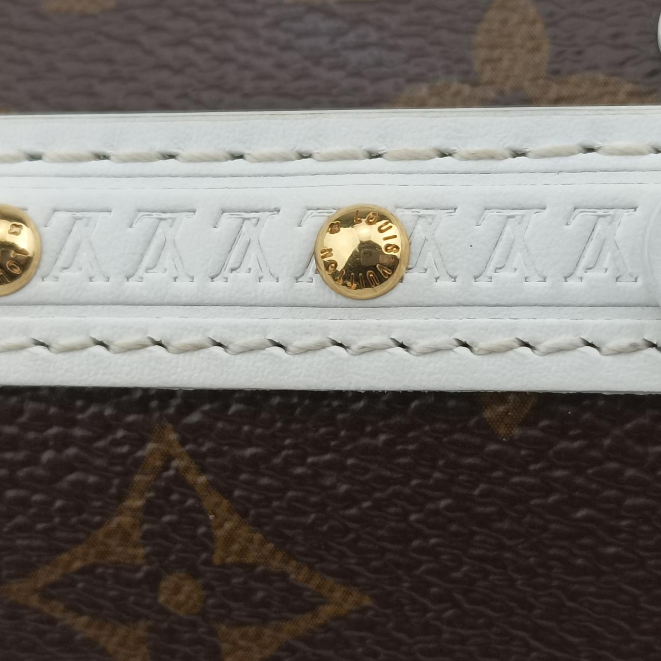 Pre-owned Louis Vuitton Papillon Trunk Brown×white Monogram Canvas×calf leather M81485 shoulderbag | stylenewstar