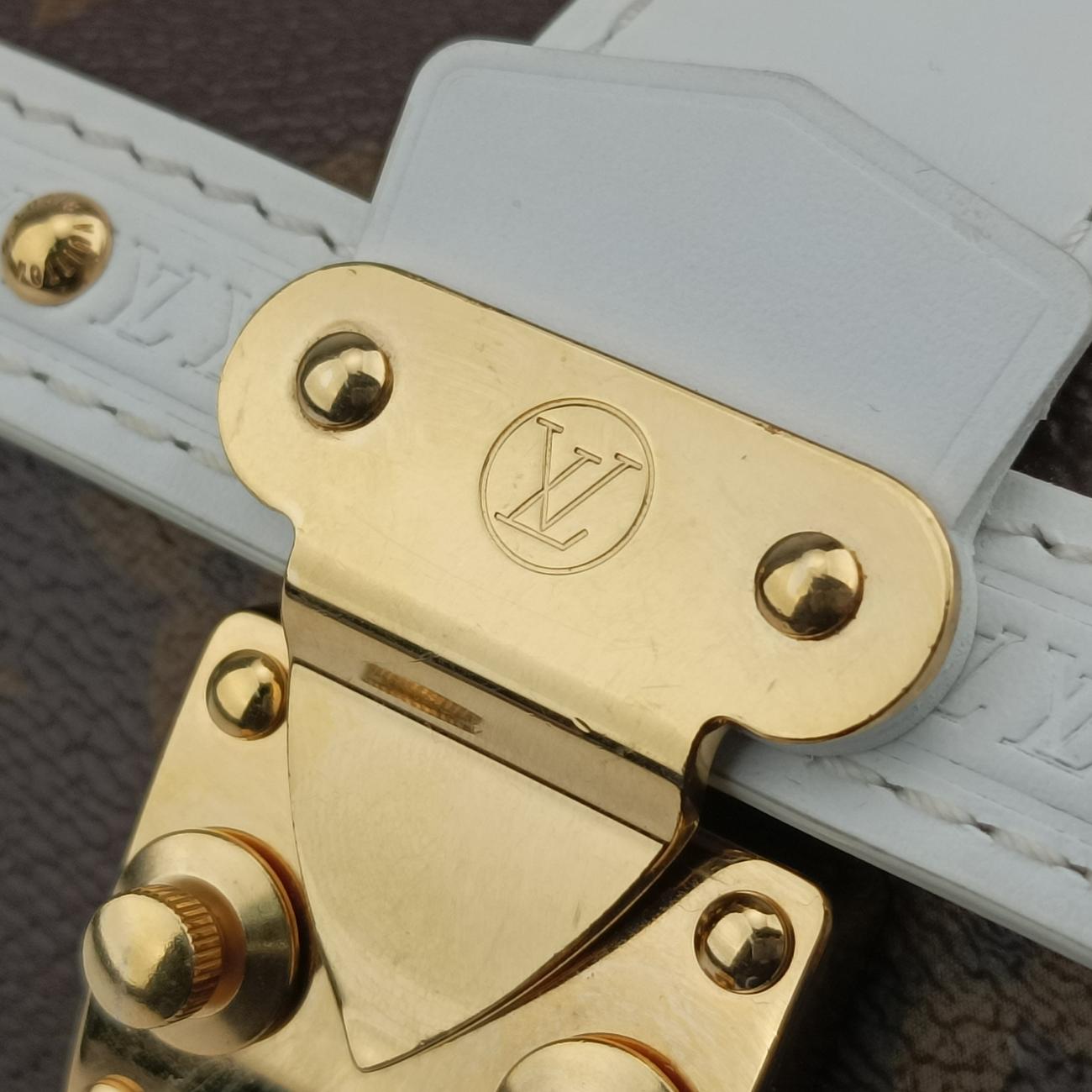 Pre-owned Louis Vuitton Papillon Trunk Brown×white Monogram Canvas×calf leather M81485 shoulderbag | stylenewstar