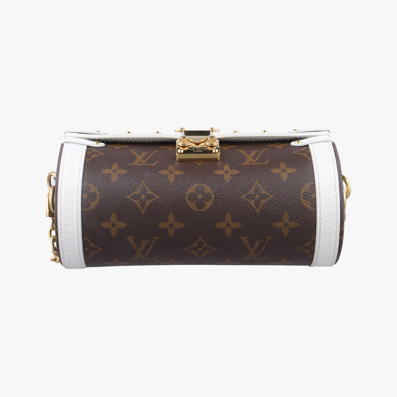 Pre-owned Louis Vuitton Papillon Trunk Brown×white Monogram Canvas×calf leather M81485 shoulderbag | stylenewstar