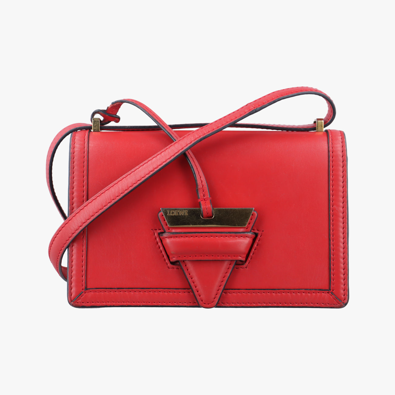 Vintage Loewe Barcelona Red Leather  shoulderbag | stylenewstar