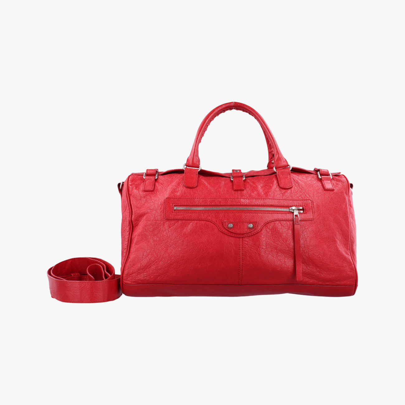 Pre-owned Balenciaga Classic Squash Red Leather  shoulderbag | stylenewstar
