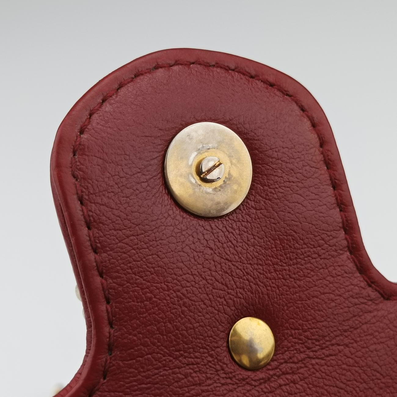 Secondhand Gucci GG Marmont Black×red Leather 574969 shoulderbag | stylenewstar