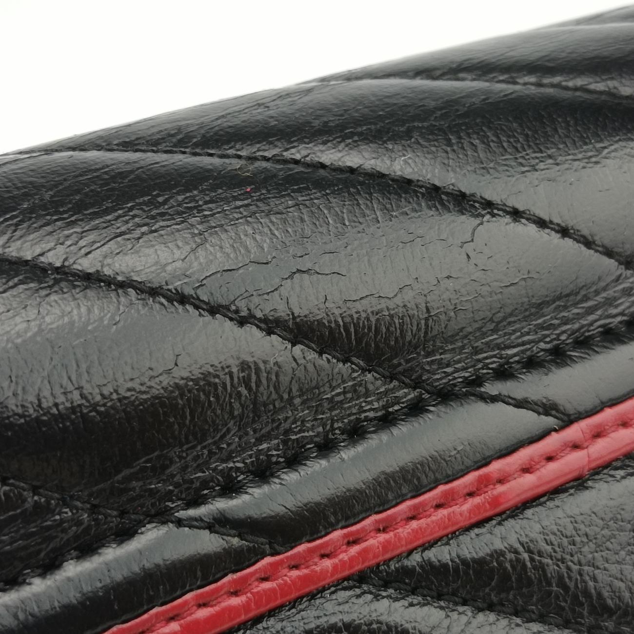 Secondhand Gucci GG Marmont Black×red Leather 574969 shoulderbag | stylenewstar