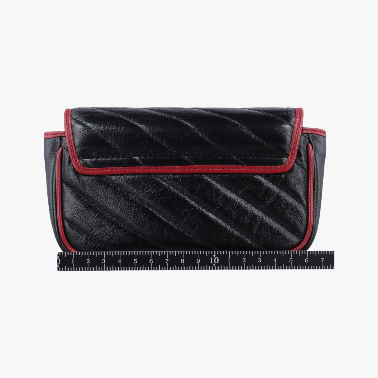 Secondhand Gucci GG Marmont Black×red Leather 574969 shoulderbag | stylenewstar