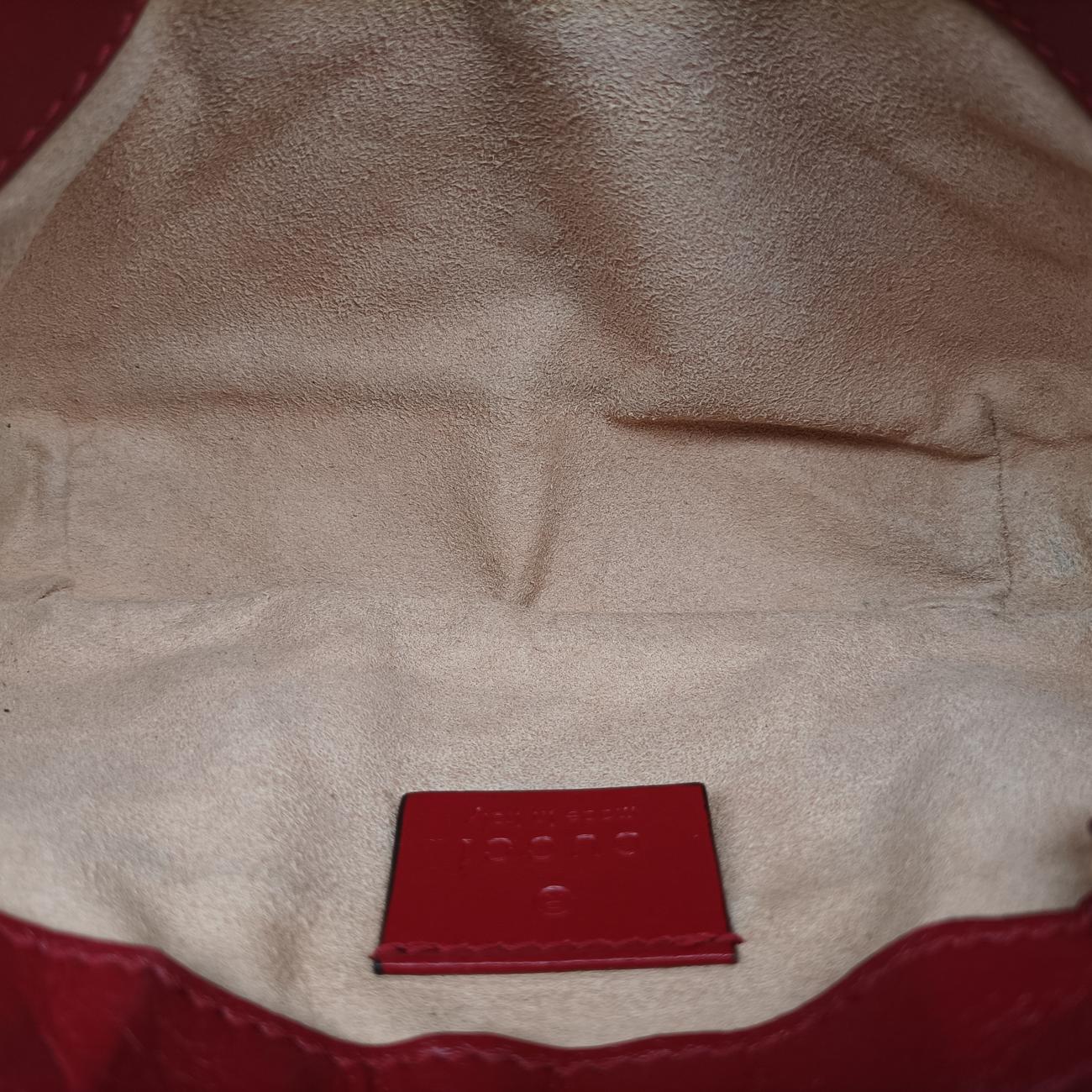 Secondhand Gucci GG Marmont Black×red Leather 574969 shoulderbag | stylenewstar