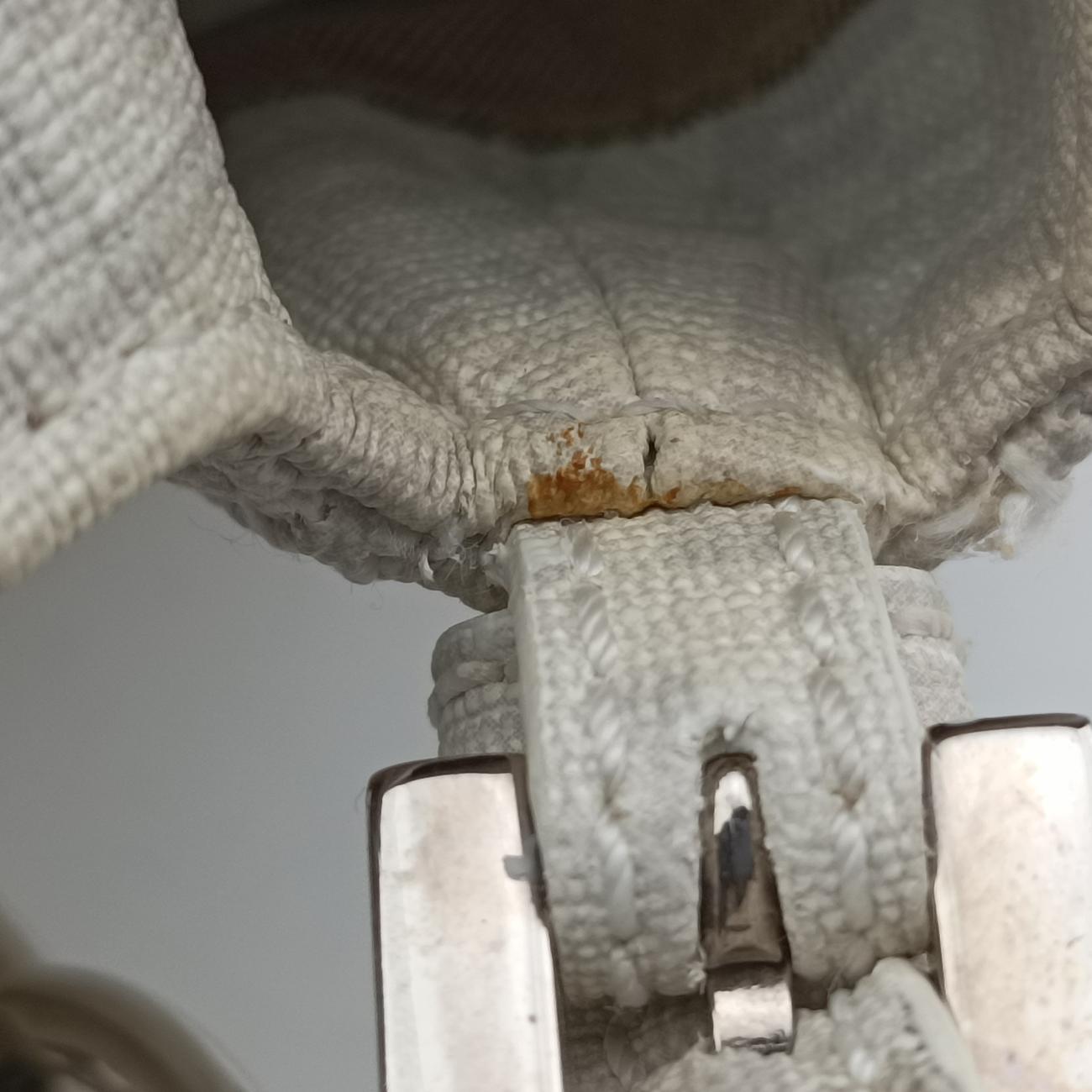 Pre-owned Fendi Baguette White PVC coated canvas 8BR180 handbag | stylenewstar