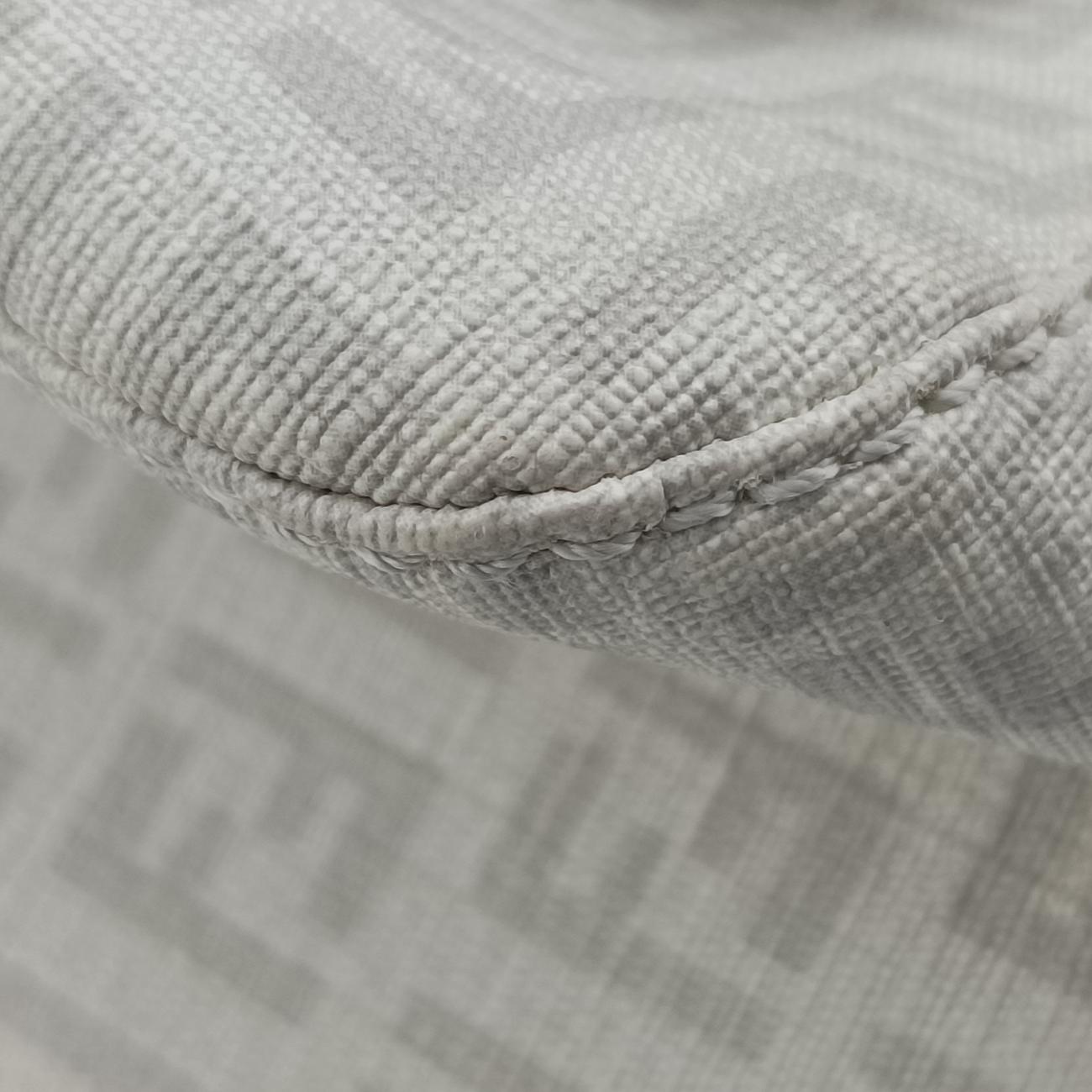 Pre-owned Fendi Baguette White PVC coated canvas 8BR180 handbag | stylenewstar