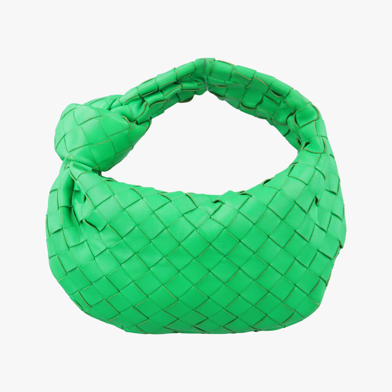 Pre-owned Bottega Veneta The Jodie Green lambskin  handbag | stylenewstar