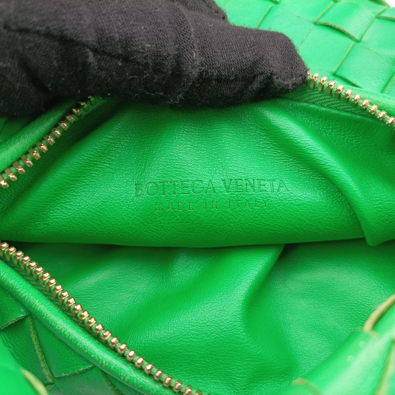 Pre-owned Bottega Veneta The Jodie Green lambskin  handbag | stylenewstar