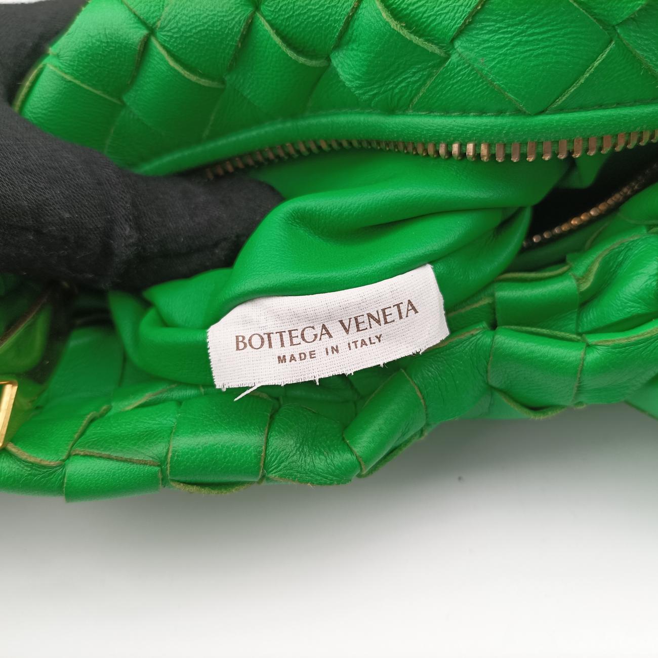 Pre-owned Bottega Veneta The Jodie Green lambskin  handbag | stylenewstar