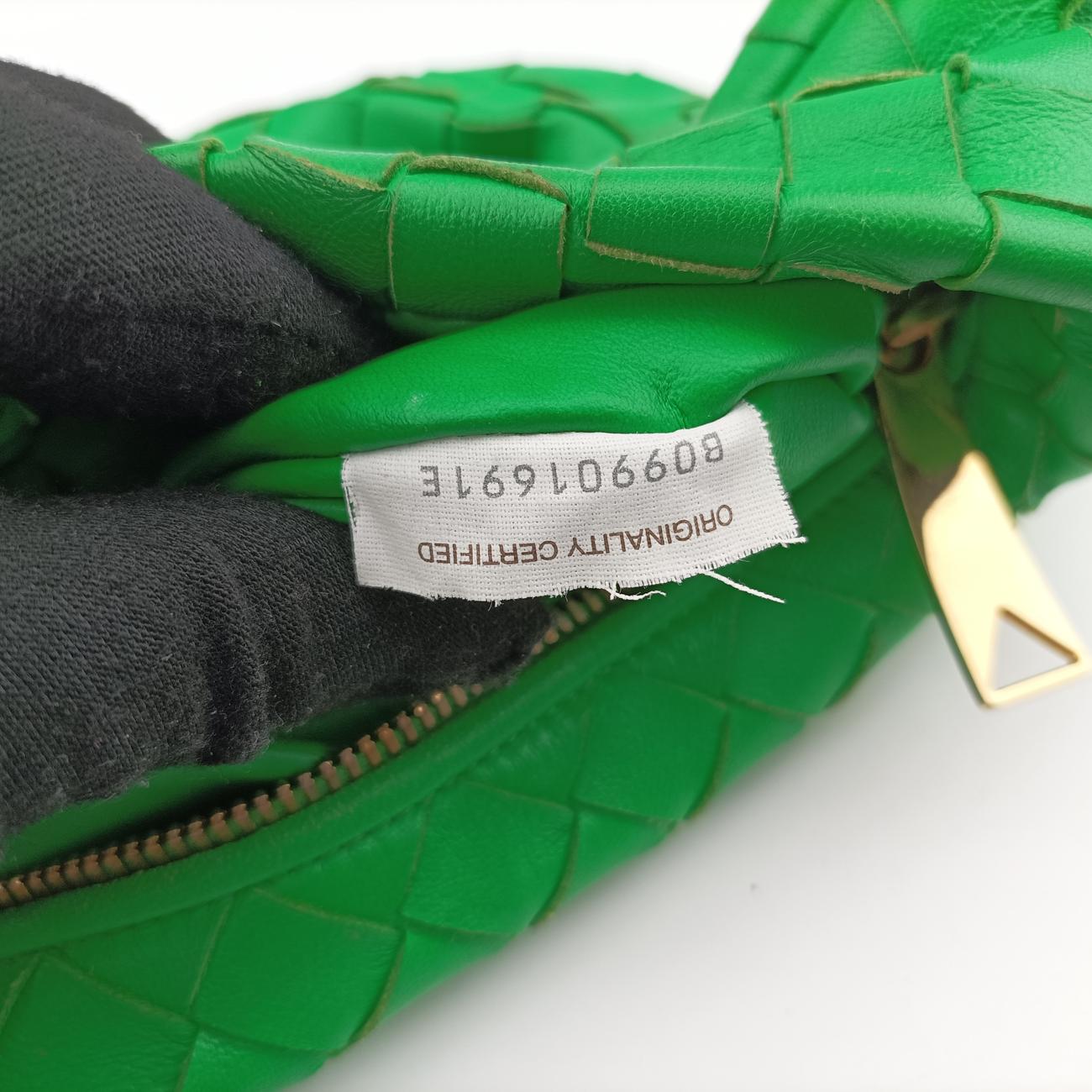 Pre-owned Bottega Veneta The Jodie Green lambskin  handbag | stylenewstar