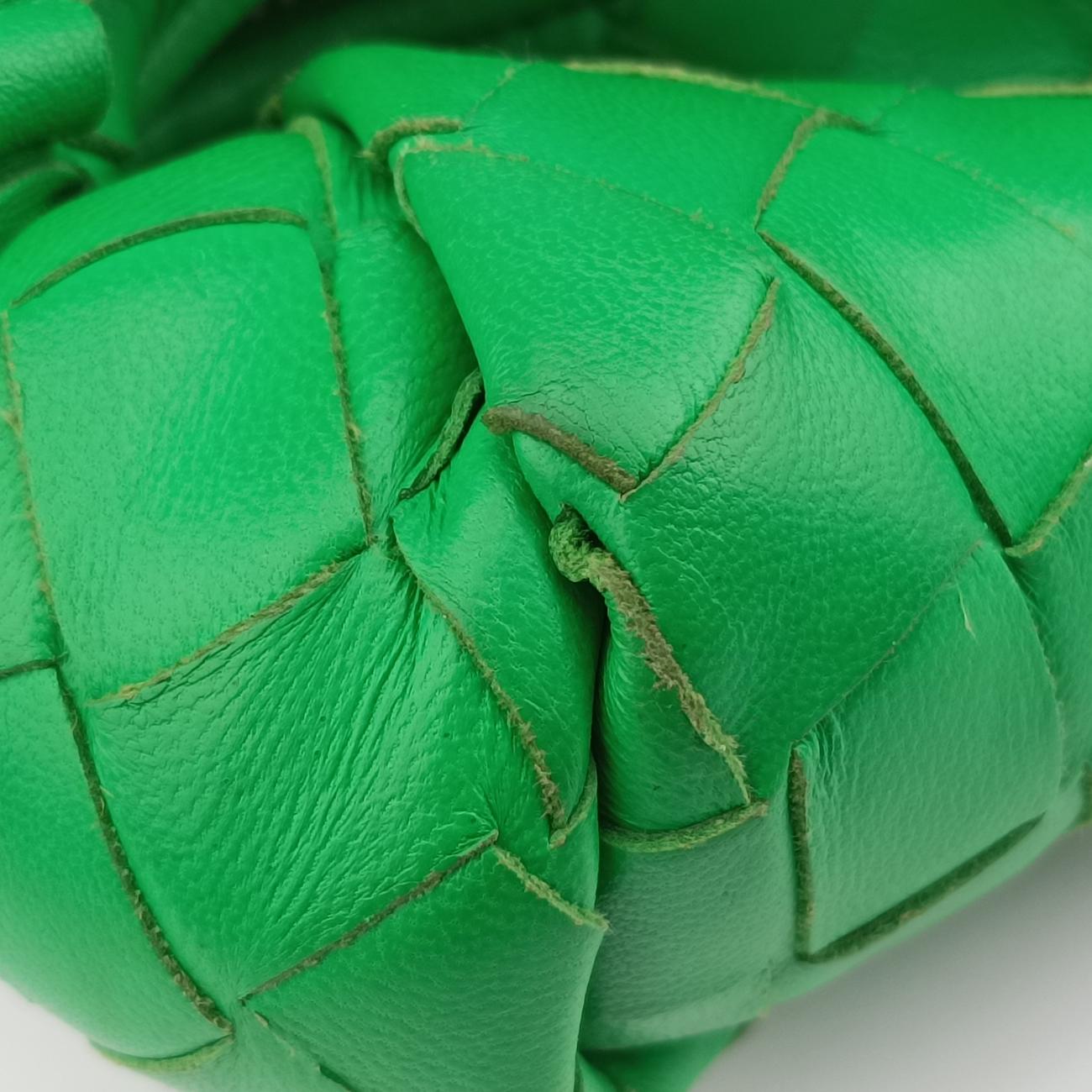 Pre-owned Bottega Veneta The Jodie Green lambskin  handbag | stylenewstar