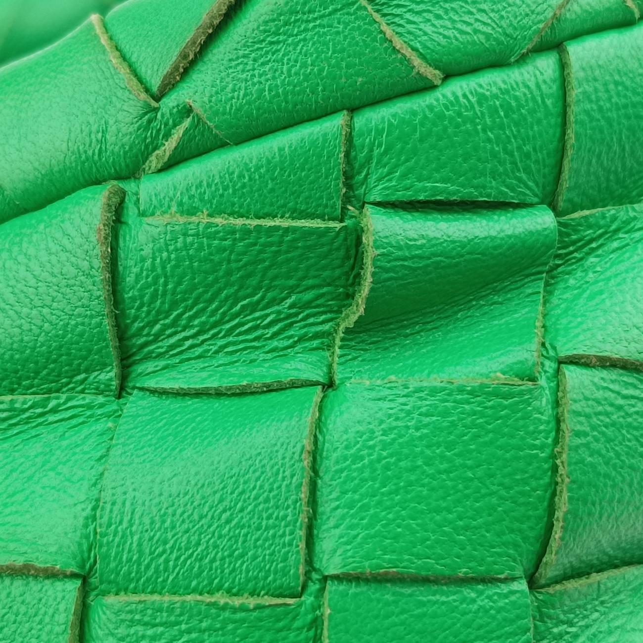 Pre-owned Bottega Veneta The Jodie Green lambskin  handbag | stylenewstar