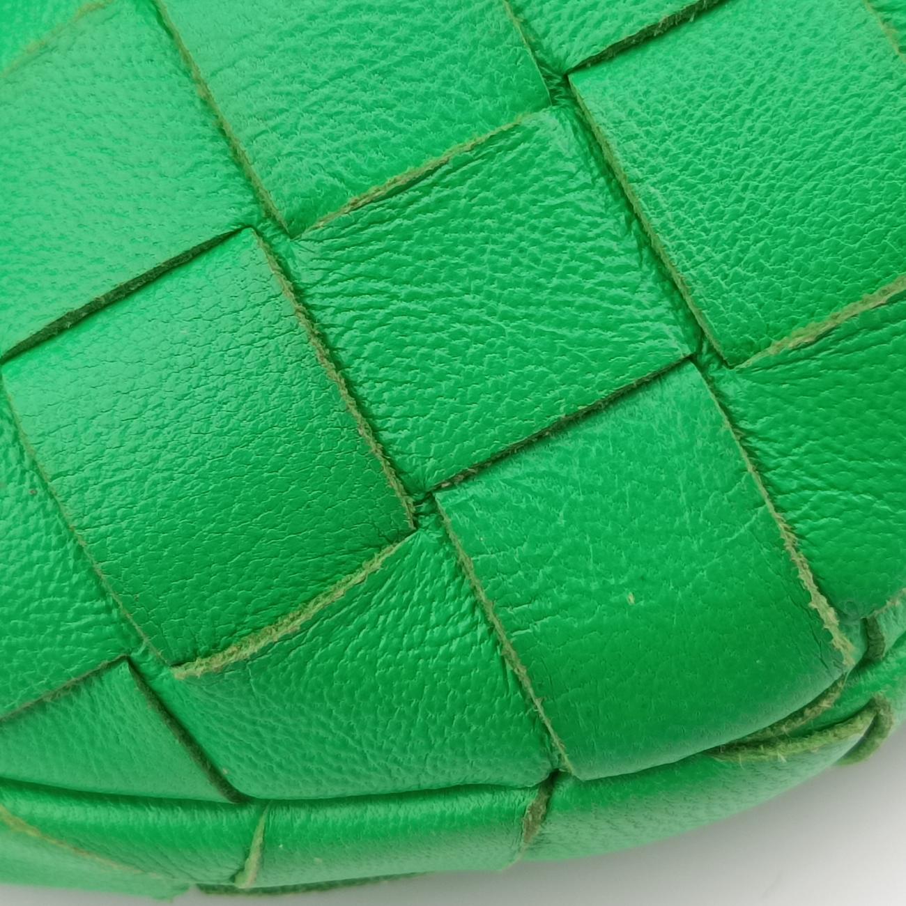 Pre-owned Bottega Veneta The Jodie Green lambskin  handbag | stylenewstar