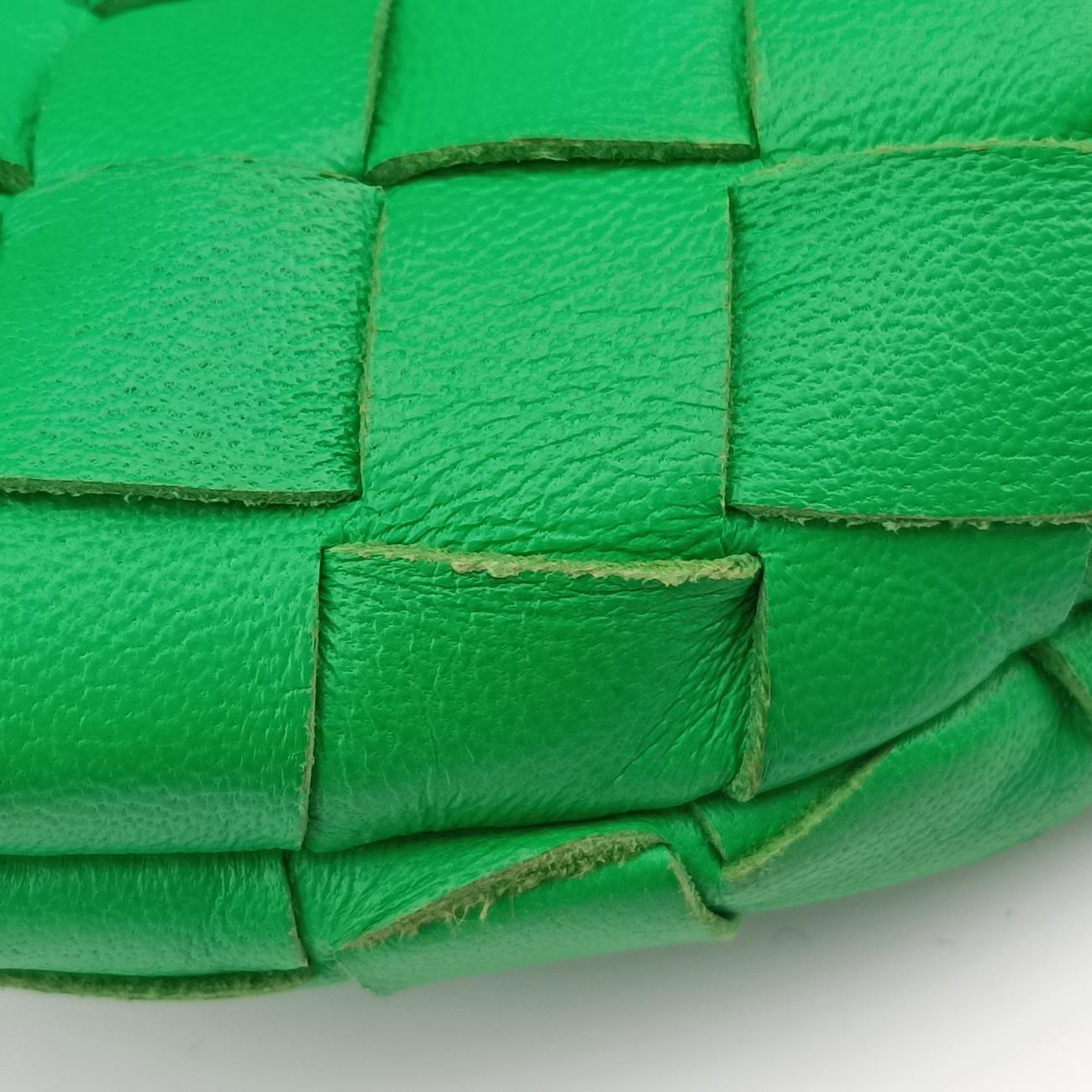 Pre-owned Bottega Veneta The Jodie Green lambskin  handbag | stylenewstar