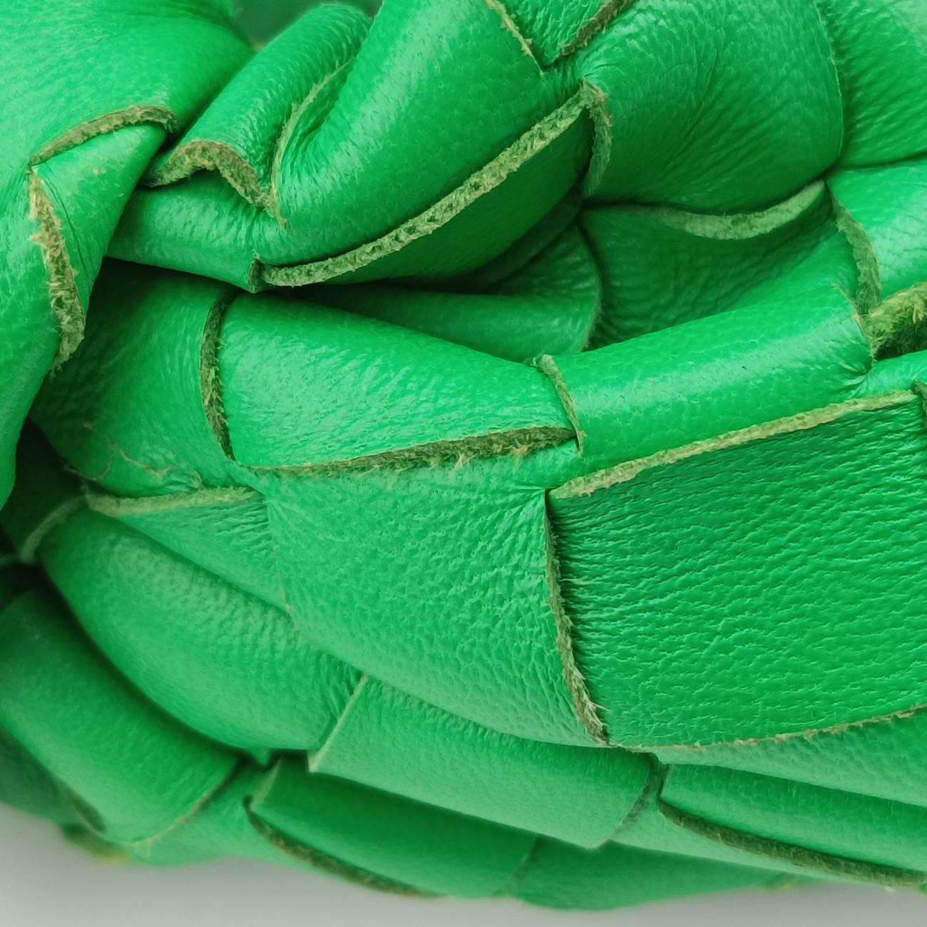 Pre-owned Bottega Veneta The Jodie Green lambskin  handbag | stylenewstar