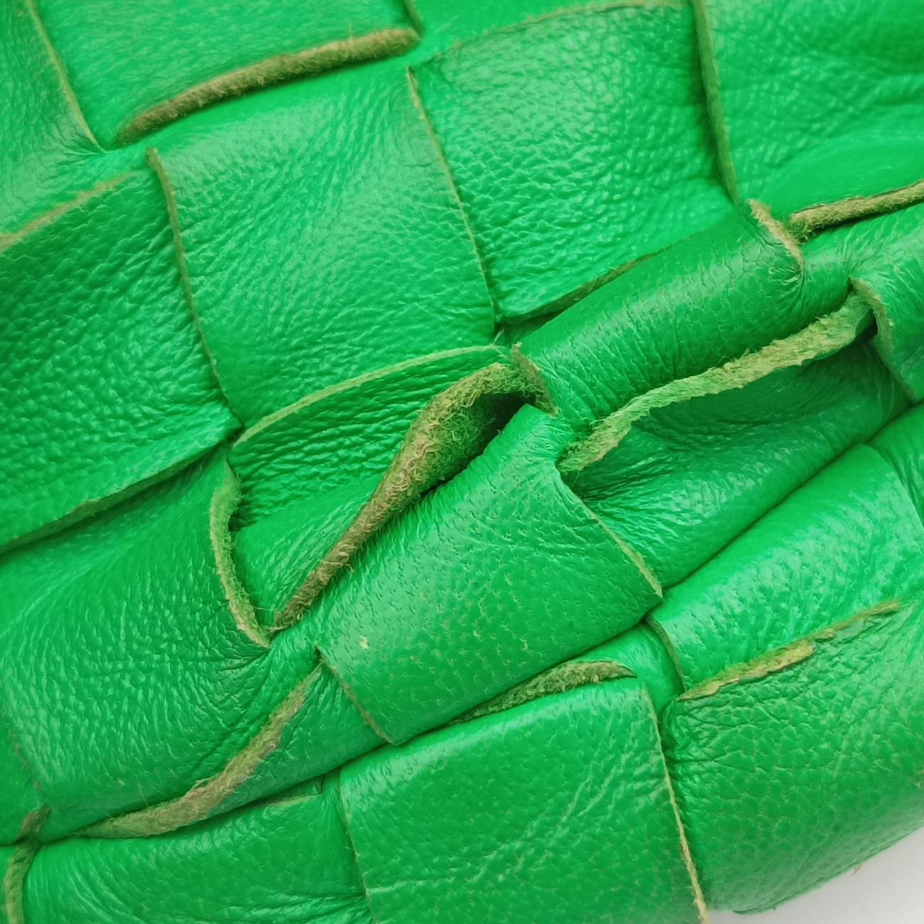 Pre-owned Bottega Veneta The Jodie Green lambskin  handbag | stylenewstar