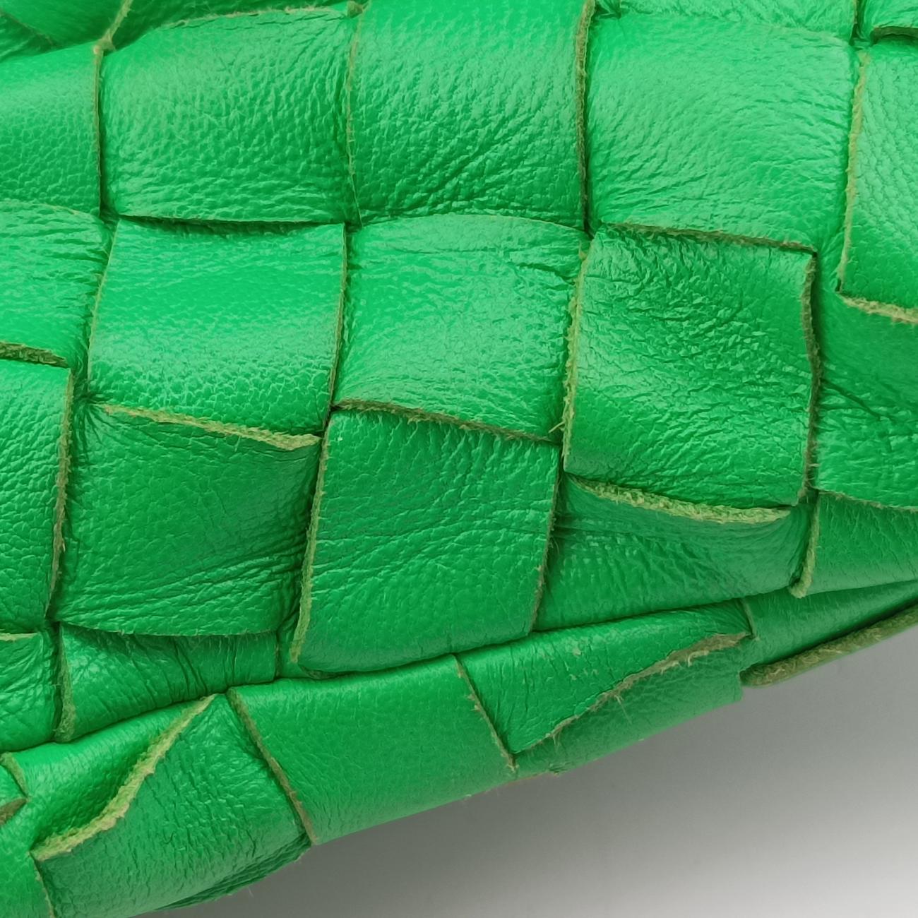 Pre-owned Bottega Veneta The Jodie Green lambskin  handbag | stylenewstar
