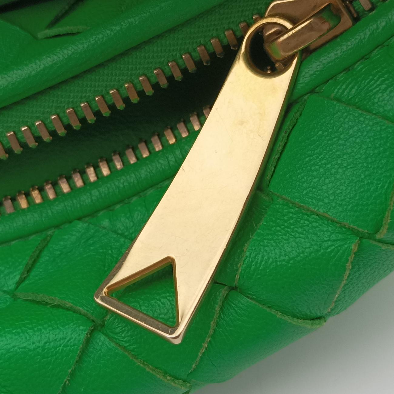 Pre-owned Bottega Veneta The Jodie Green lambskin  handbag | stylenewstar