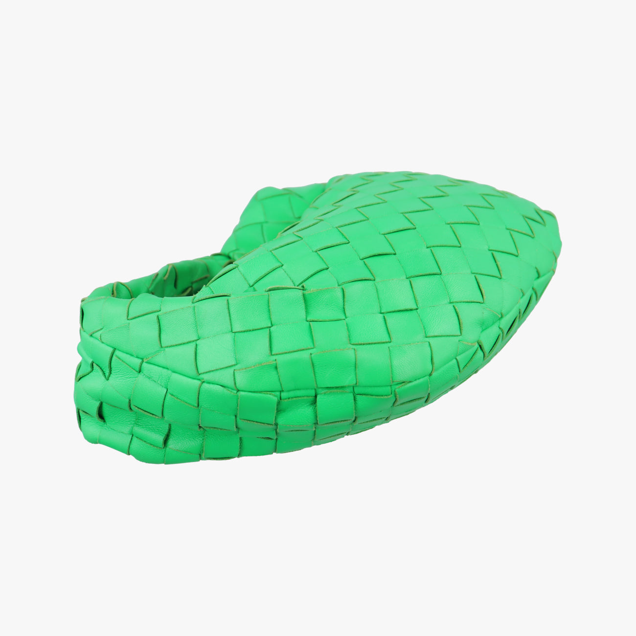 Pre-owned Bottega Veneta The Jodie Green lambskin  handbag | stylenewstar