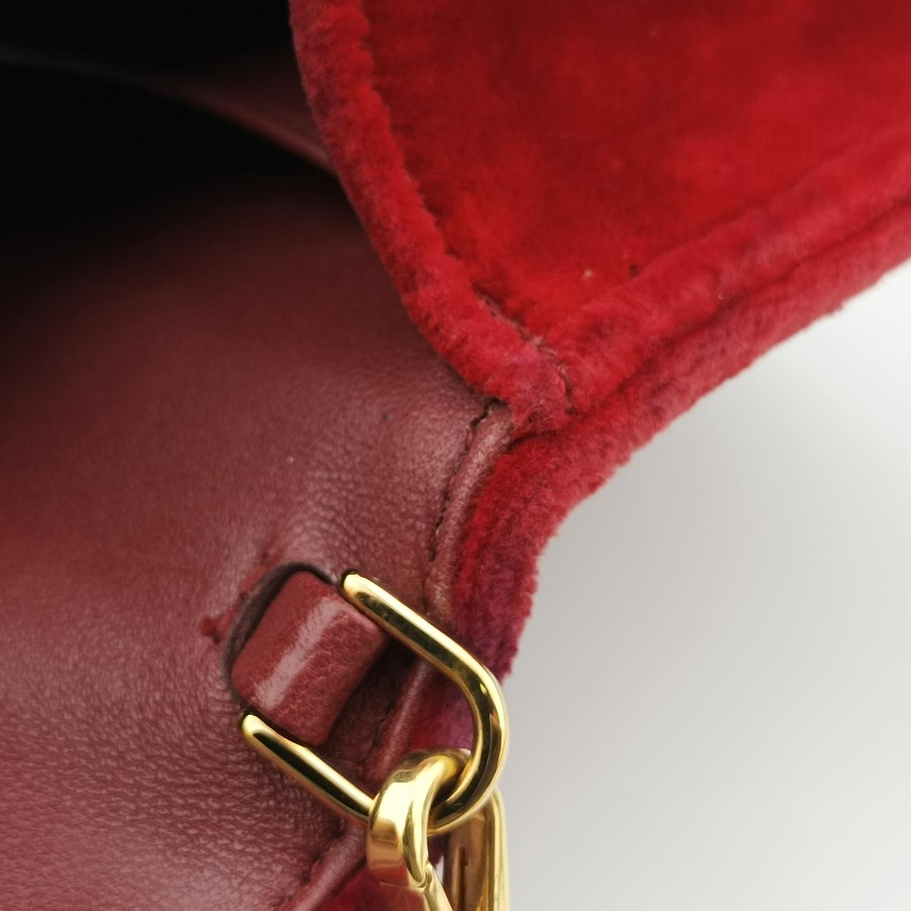 Vintage Miu Miu My Miu Red Velour  shoulderbag | stylenewstar