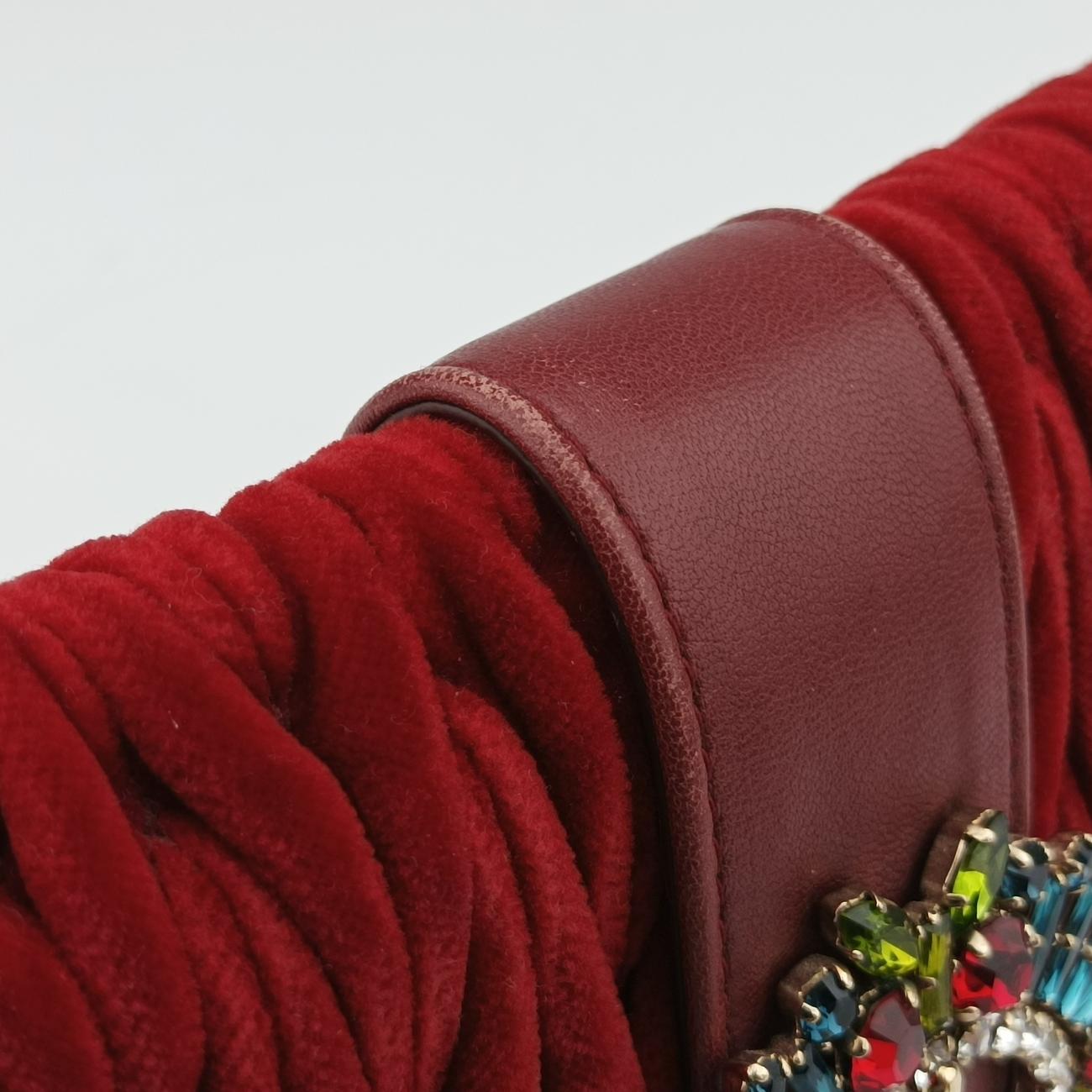 Vintage Miu Miu My Miu Red Velour  shoulderbag | stylenewstar