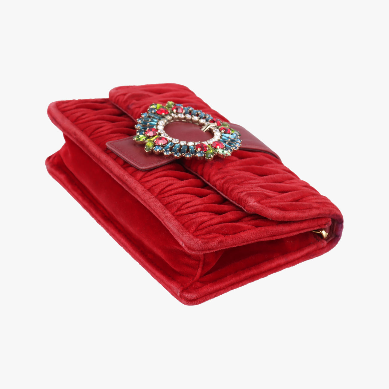 Vintage Miu Miu My Miu Red Velour  shoulderbag | stylenewstar