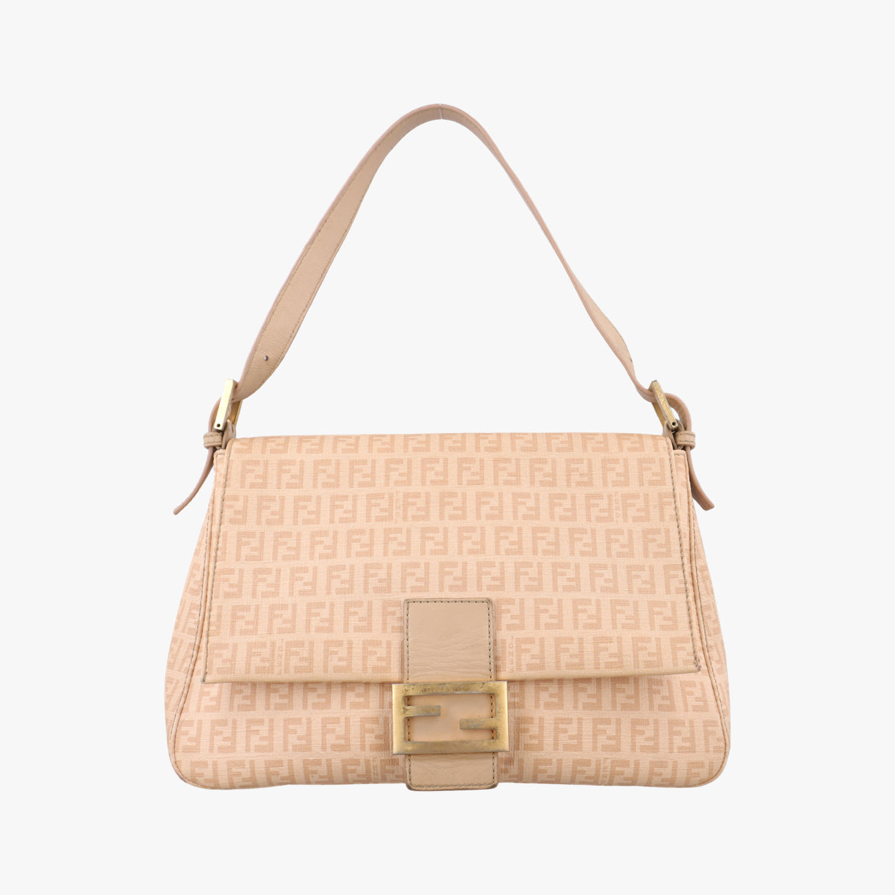 Vintage Fendi Baguette Zucchino Beige PVC coated canvas 8BR001 handbag | stylenewstar