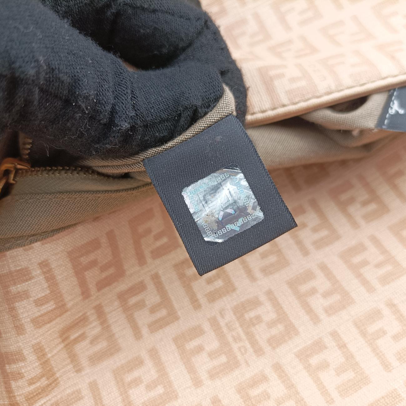 Vintage Fendi Baguette Zucchino Beige PVC coated canvas 8BR001 handbag | stylenewstar