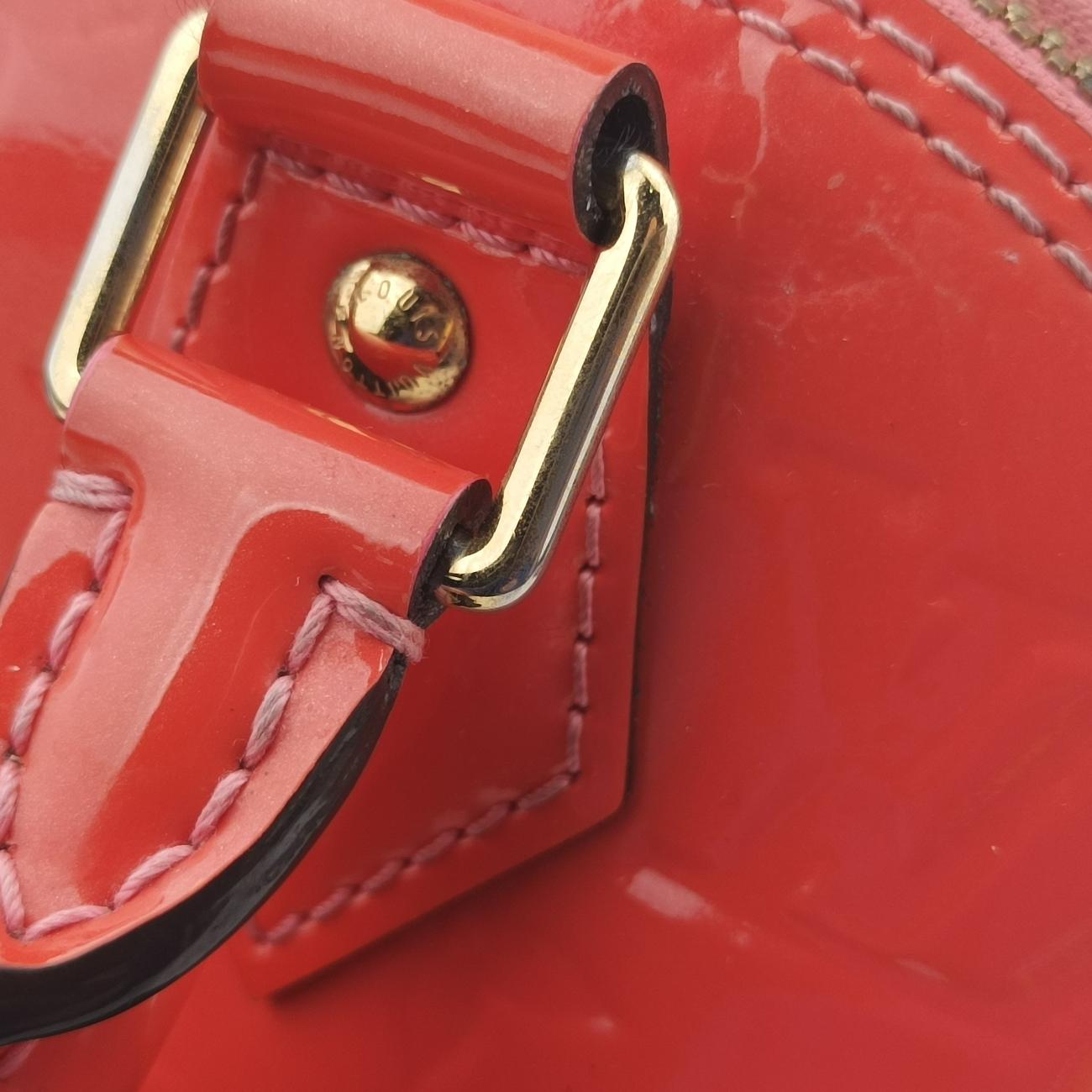 Pre-owned Louis Vuitton Alma BB ROSE LITCHI Vernis M90259 shoulderbag | stylenewstar