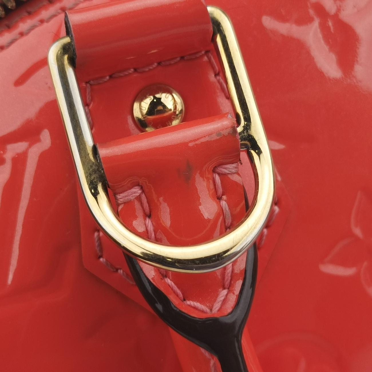 Pre-owned Louis Vuitton Alma BB ROSE LITCHI Vernis M90259 shoulderbag | stylenewstar