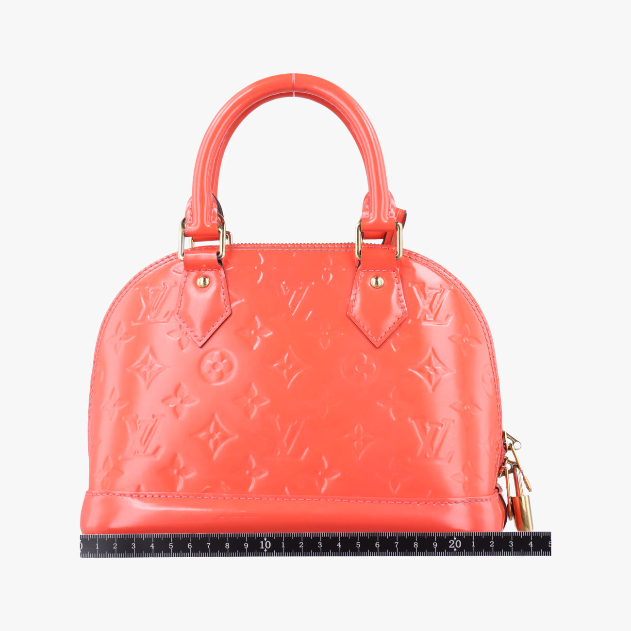 Pre-owned Louis Vuitton Alma BB ROSE LITCHI Vernis M90259 shoulderbag | stylenewstar