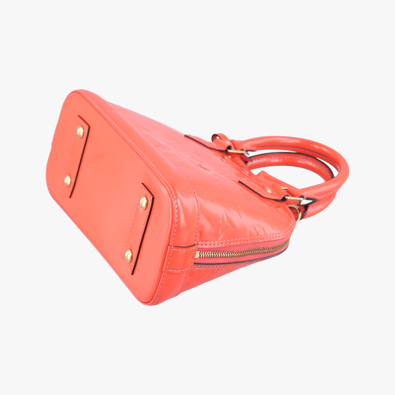 Pre-owned Louis Vuitton Alma BB ROSE LITCHI Vernis M90259 shoulderbag | stylenewstar