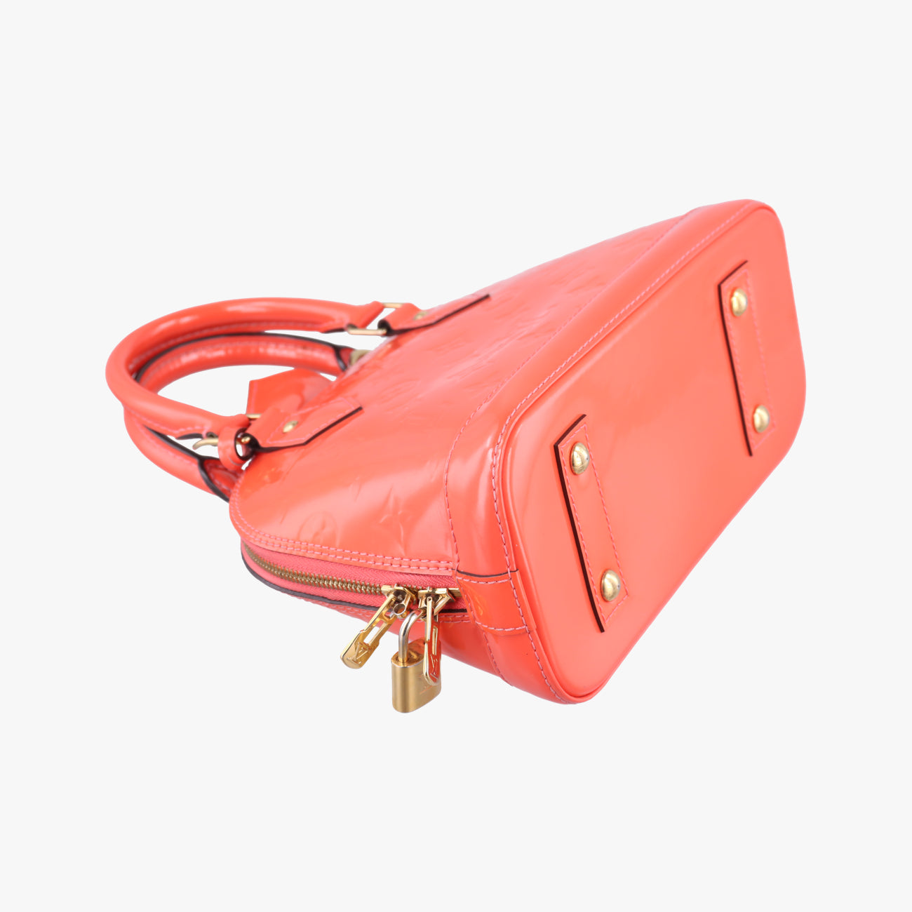 Pre-owned Louis Vuitton Alma BB ROSE LITCHI Vernis M90259 shoulderbag | stylenewstar