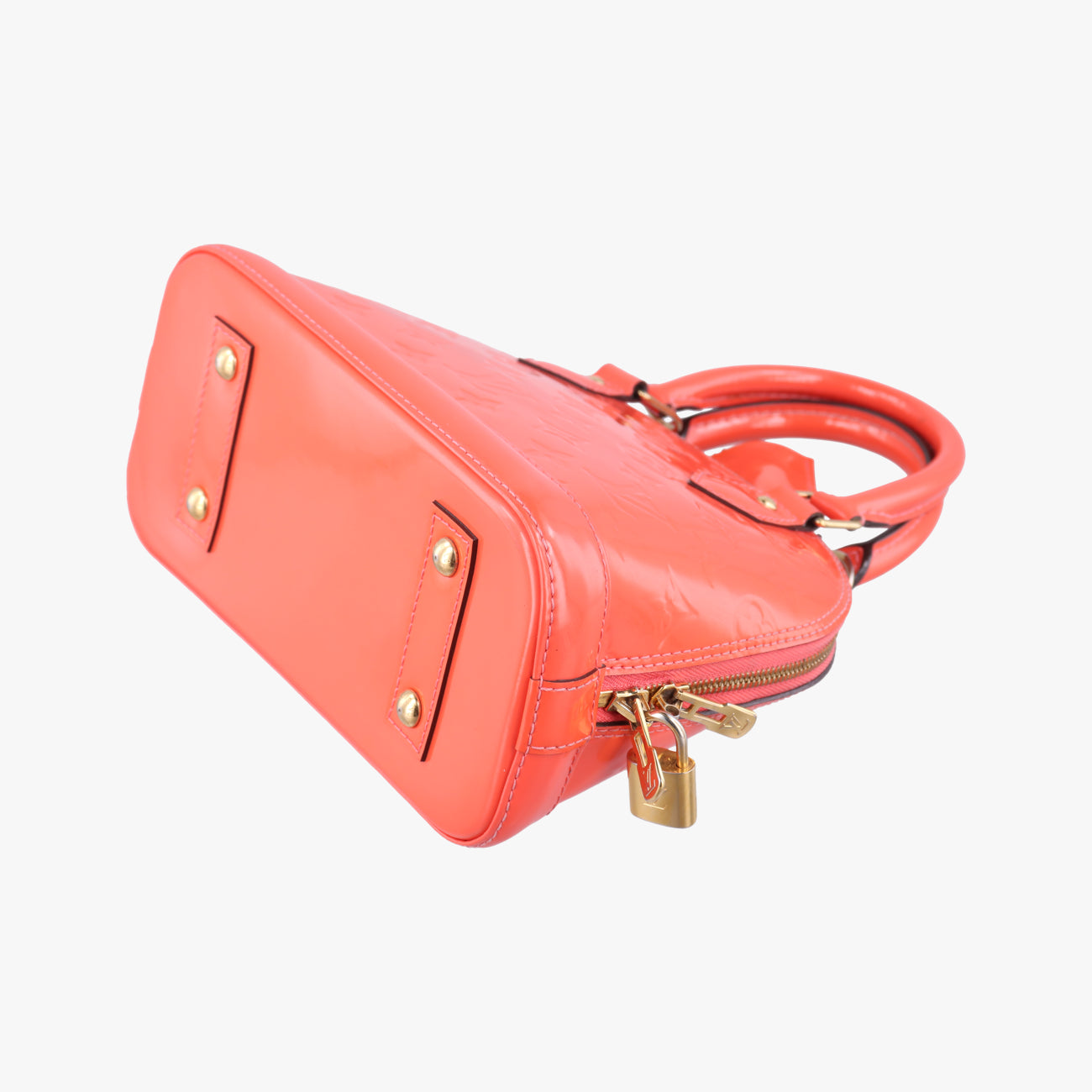 Pre-owned Louis Vuitton Alma BB ROSE LITCHI Vernis M90259 shoulderbag | stylenewstar