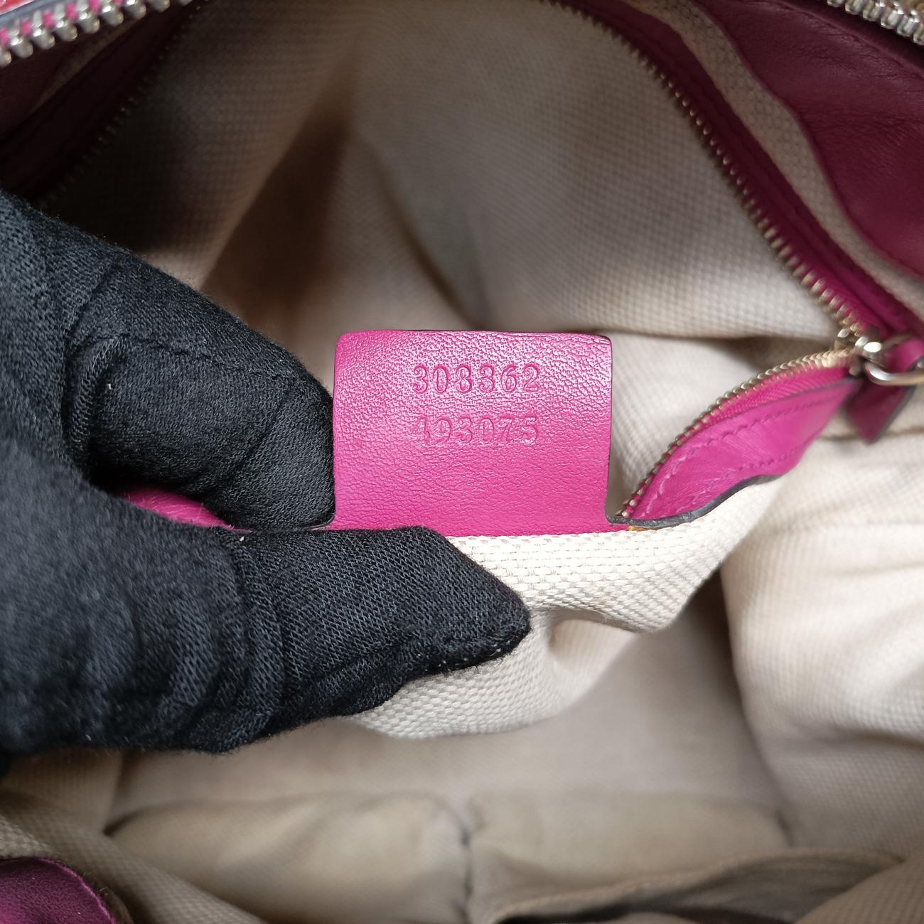 Pre-owned Gucci Soho Rose Patent 308362 shoulderbag | stylenewstar