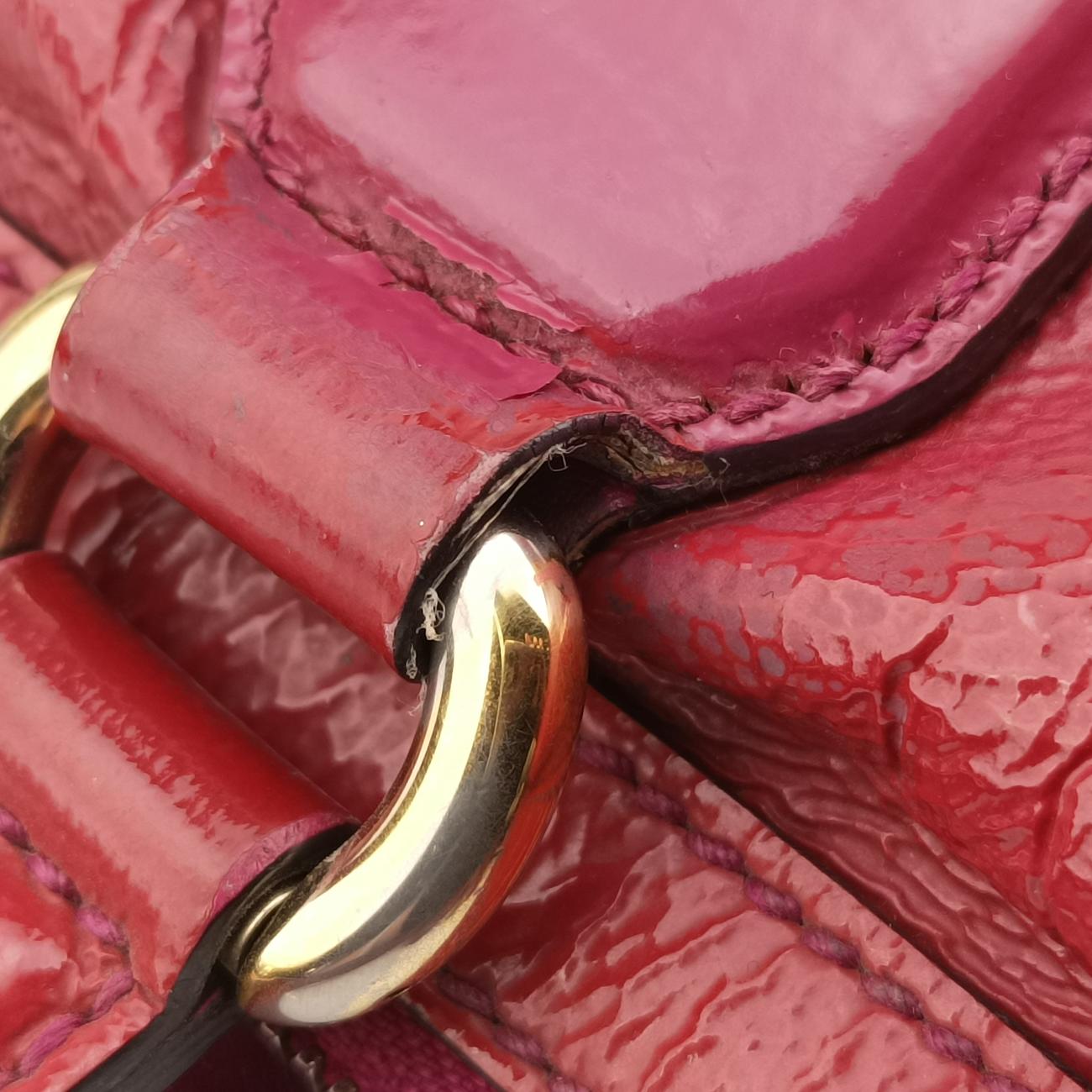 Pre-owned Gucci Soho Rose Patent 308362 shoulderbag | stylenewstar