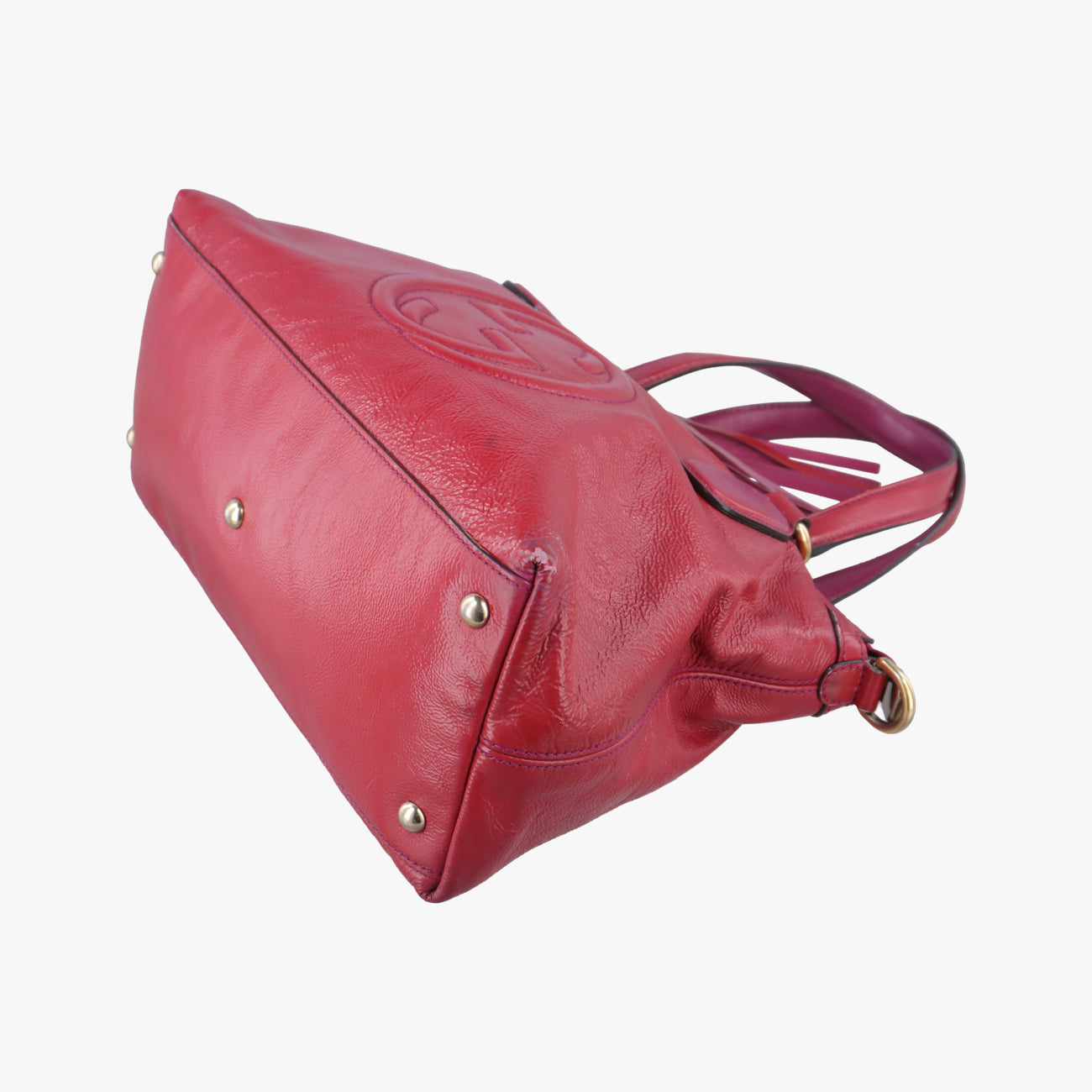 Pre-owned Gucci Soho Rose Patent 308362 shoulderbag | stylenewstar