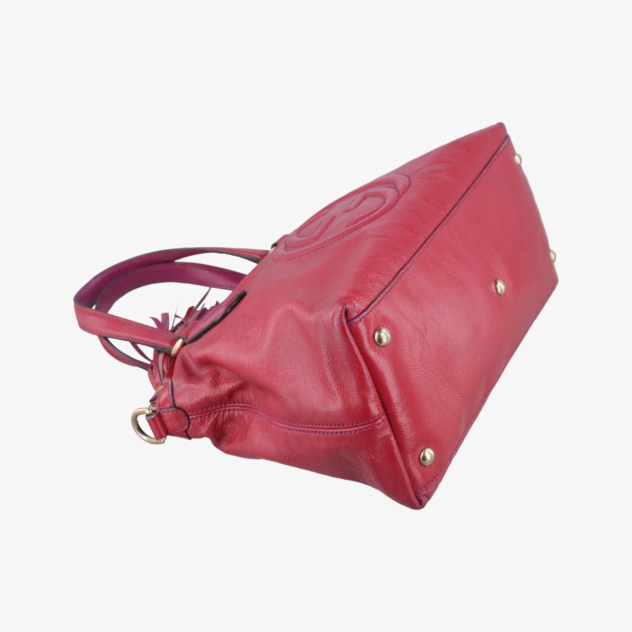 Pre-owned Gucci Soho Rose Patent 308362 shoulderbag | stylenewstar