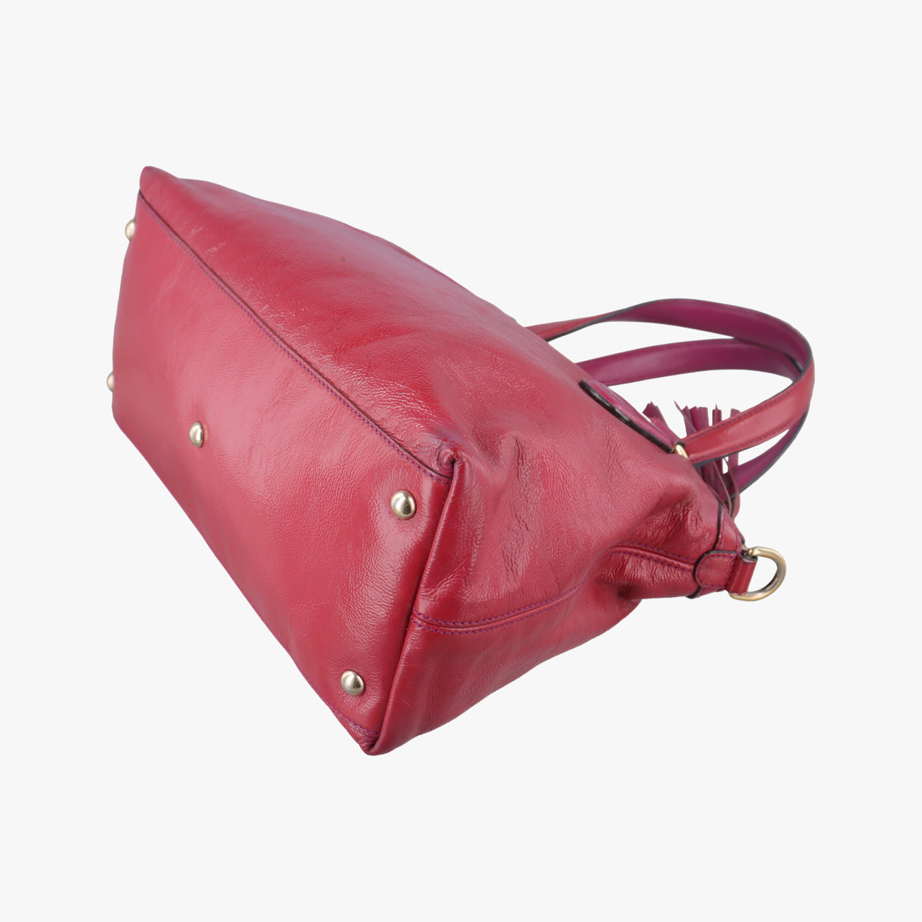 Pre-owned Gucci Soho Rose Patent 308362 shoulderbag | stylenewstar