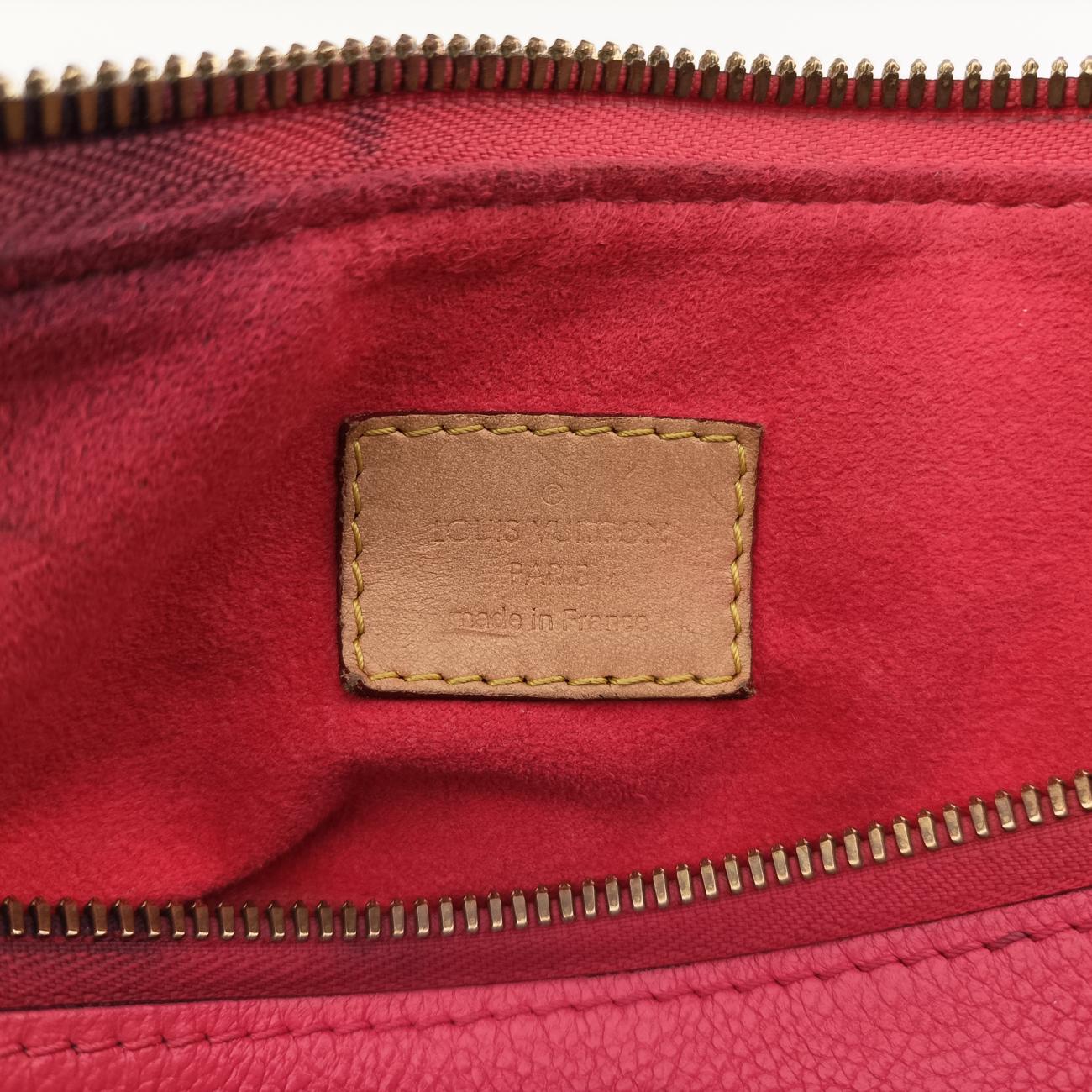 Vintage Louis Vuitton PALLAS brown×Rose Monogram Canvas×calf leather M41147 shoulderbag | stylenewstar