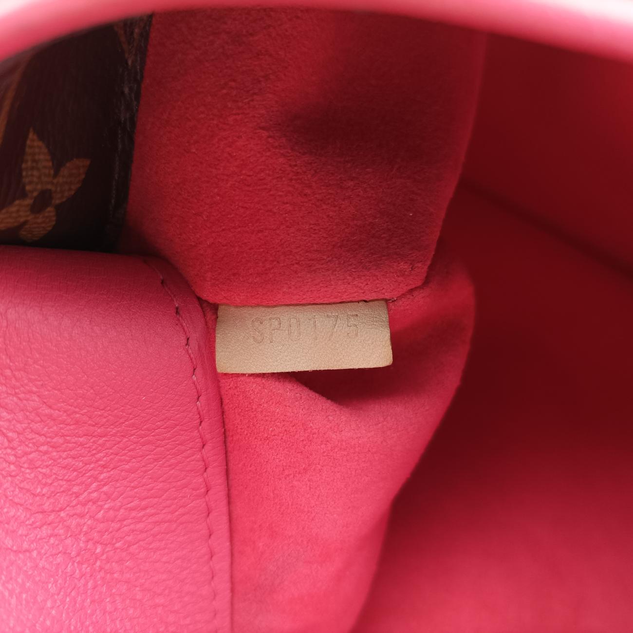 Vintage Louis Vuitton PALLAS brown×Rose Monogram Canvas×calf leather M41147 shoulderbag | stylenewstar