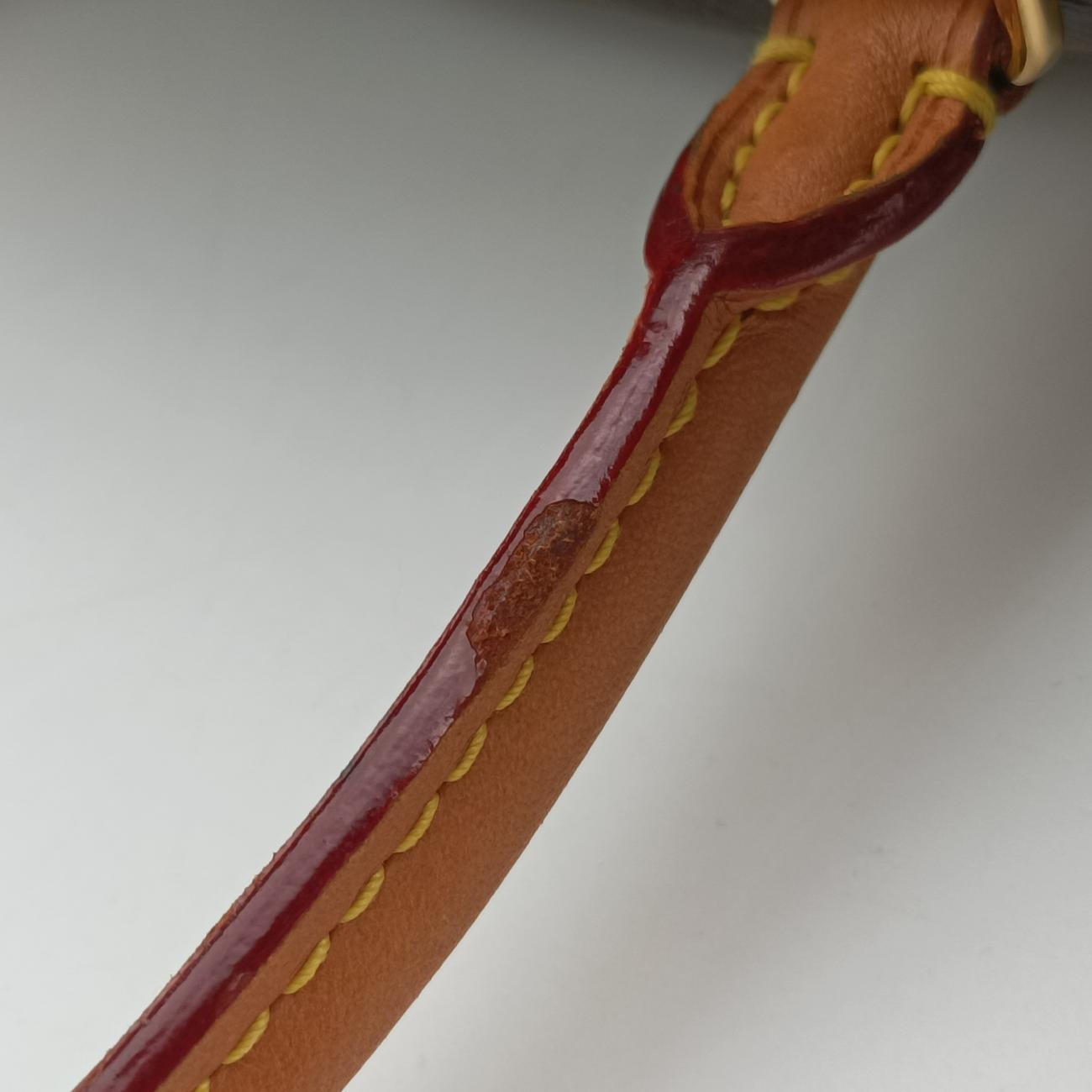 Vintage Louis Vuitton PALLAS brown×Rose Monogram Canvas×calf leather M41147 shoulderbag | stylenewstar