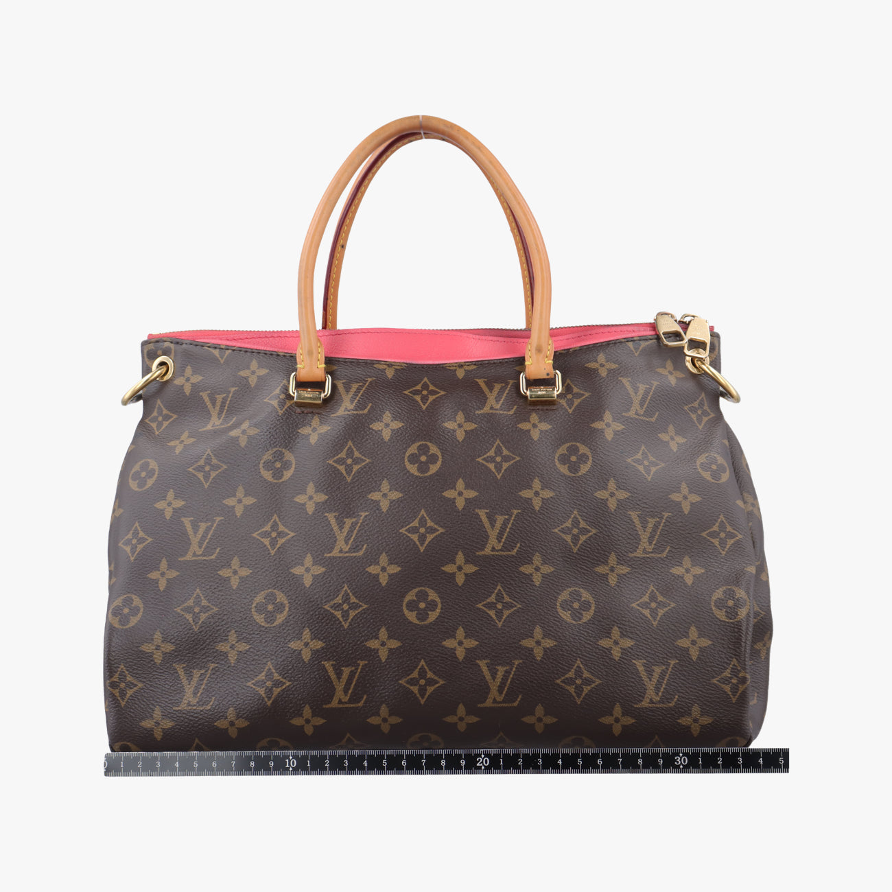 Vintage Louis Vuitton PALLAS brown×Rose Monogram Canvas×calf leather M41147 shoulderbag | stylenewstar