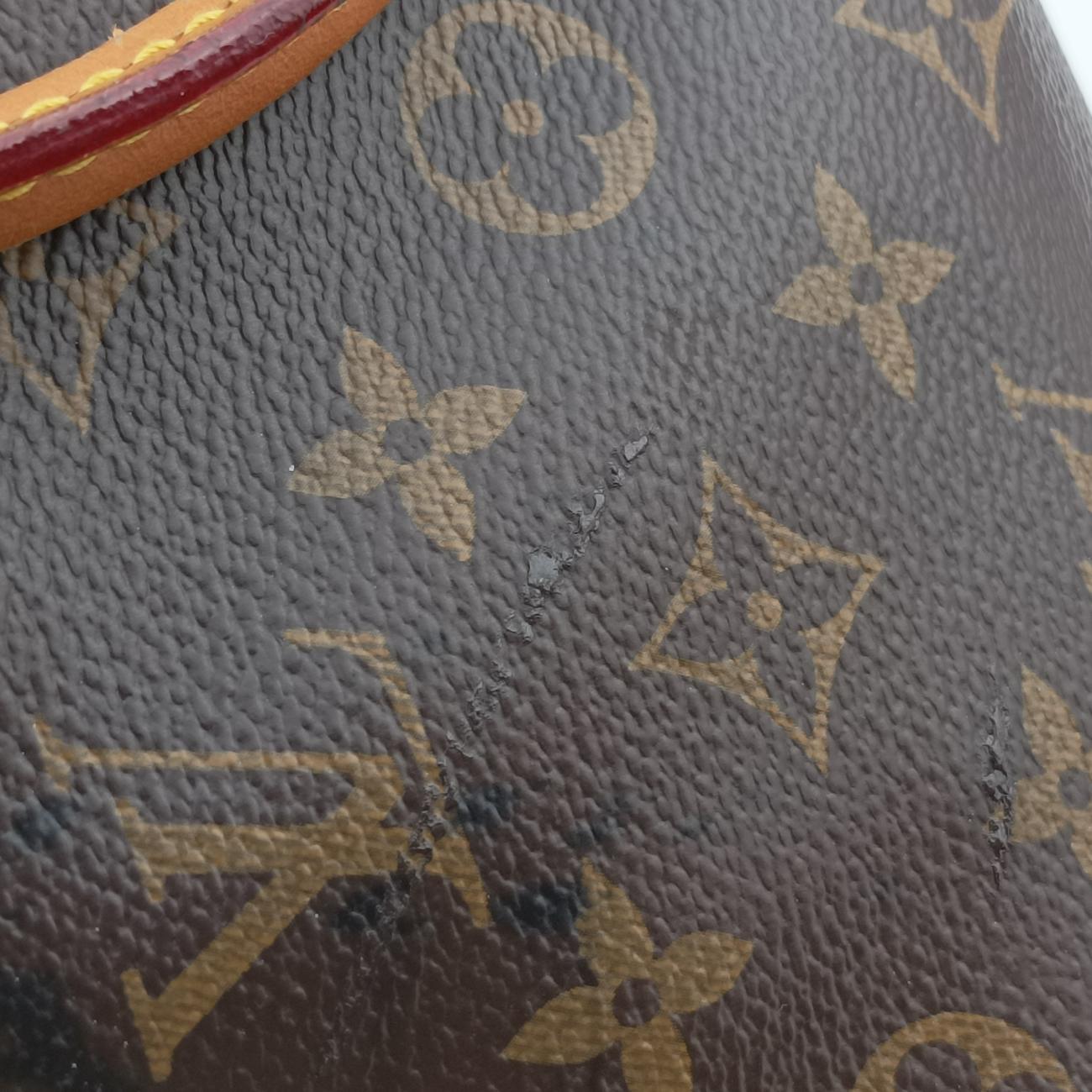 Vintage Louis Vuitton PALLAS brown×Rose Monogram Canvas×calf leather M41147 shoulderbag | stylenewstar