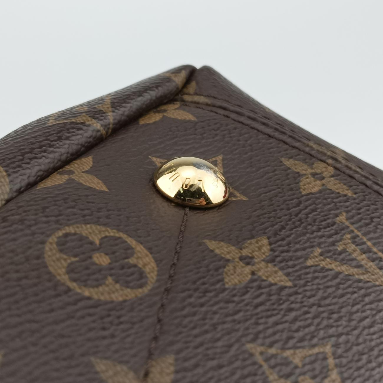 Vintage Louis Vuitton PALLAS brown×Rose Monogram Canvas×calf leather M41147 shoulderbag | stylenewstar